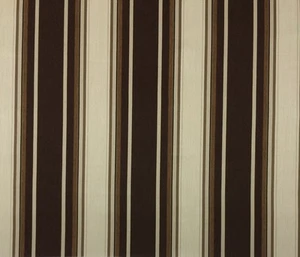 SUNBRELLA MARSTON WALNUT BROWN WOVEN STRIPE OUTDOOR FABRIC 1.5 YARD 54" W - Picture 1 of 4