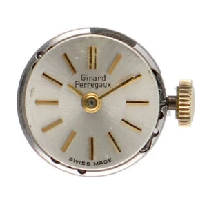 Girard-Perregaux Movimento Originale Quadrante Argento Manuale Orologio Da Polso Ricambi Funzionante - Foto 1 di 6