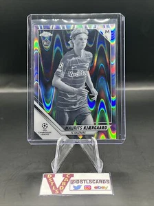 2022 Topps Chrome UEFA - MAURTIS KJÆRGAARD ROOKIE BLACK & WHITE RAY WAVE #54 - Picture 1 of 3