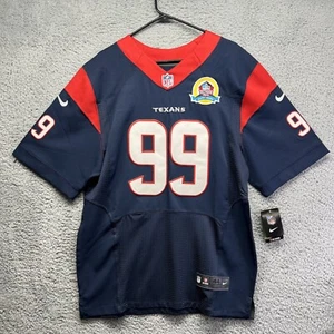 Nike NFL Texans J.J. Watt #99 Navy On Field Jersey Size 44 Mens HOF Patch - Picture 1 of 13