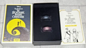 Enso x Disney Tim Burton The Nightmare Before Christmas 2 Ring Set JACK/SALLY - Picture 1 of 6
