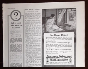 1915 SHERWIN-WILLIAMS Magazine AD~COMFY Felt SLIPPERS/Daniel GREEN~Cuticura Soap - Picture 1 of 2