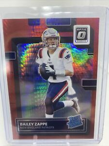 BAILEY ZAPPE 2022 DONRUSS OPTIC RED HYPER RATED ROOKIE FANATICS PATRIOTS #229 SP