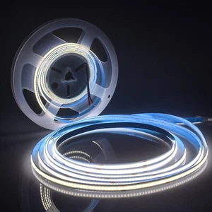 Tira LED COB de 2m-20m Blanco Frío 12V 24V Banda Tira Sin Puntos de Luz 320LEDs/m - Imagen 1 de 16