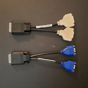 4T606 A01 - DELL Y-Splitter Video Cable Set of 2: Dual DVI D and VGA channels. - Picture 1 of 9