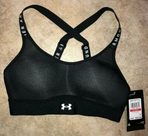 Womens Under Armour Infinity Medium Support Sports Bra Black 1351990 NWT - Picture 1 of 3
