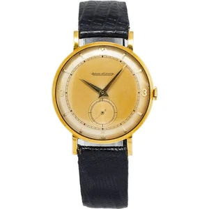 Jaeger LeCoultre Vintage 18k Yellow Gold manual Winding Men's Watch 35mm - Picture 1 of 6