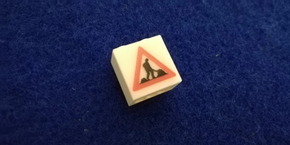 LEGO CITY "Verkehrszeichen" Baustelle,Leuchtschild,Leuchtstein,Verkehrsschild - Bild 1 von 1