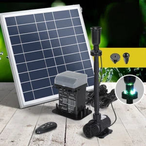 9.8FT Garden Solar Pond Pump Battery LED Fountain Pump Outdoor Water Features - Picture 1 of 6