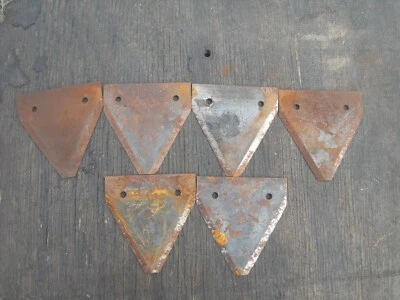 Vintage Oxford Allen Scythe Finger Bar Cutting Mower Section Knives Blades x 6 - Image 1 of 4