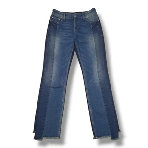 Pilcro and the Letterpress Parallel Jeans Womens 28 Patchwork Fray Hem Anthropol - Picture 1 of 9