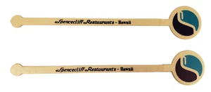 Swizzle Sticks Lot Stir Drink x2 Reusable Bar Spencecliff Hawaii A28/11 SP - Picture 1 of 2