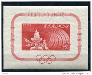 Romania 1960 SC 1338 MI  Block 47 MNH Imperf. Olympic Flame. Stadium. - Picture 1 of 1