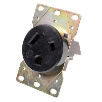 GENERAL ELECTRIC NEMA 7-50R 50A Amp 277V Voltios 2 Polos 3 Hilos Receptáculo (Negro) Foto 1 de 4