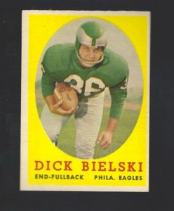 1958  TOPPS  FOOTBALL  DICK  BIELSKI  #  111  EX  MINT 