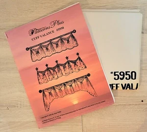 Vintage Window Cuff Valance Curtains Sewing Pattern- Patterns Plus Uncut #5950 - Picture 1 of 4