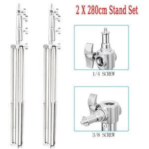 US 2Pcs 2.8m Heavy Duty Studio Flash Light Stand Tripod For Softbox Video Light - Picture 1 of 9