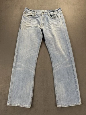 Plugg Jeans Co. Vintage 83 Denim 5 bolsillos pierna recta lavado claro 36x32  Foto 1 de 4