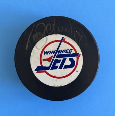 Disco de hockey autografiado Teemu Selanne HOF Winnipeg Jets OFERTA Foto 1 de 2