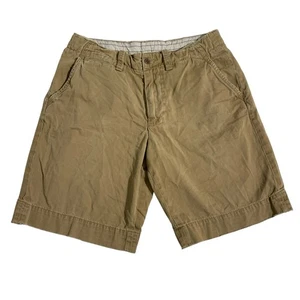 Vintage Polo Ralph Lauren Mens Shorts Heavy Khaki Distressed 90s Size 32 - Picture 1 of 8
