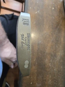 slazenger brass  signature kirk currie SBB1 putter RH 35".  Spalding custom grip - Picture 1 of 6