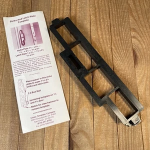 Carey Template Company Strike and Latch Türschild Schablone schwarz #600 EUC USA - Bild 1 von 3