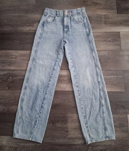 We The Free Aster High Rise Straight Leg Denim Jeans Light Blue Womans 27x31 - Picture 1 of 16