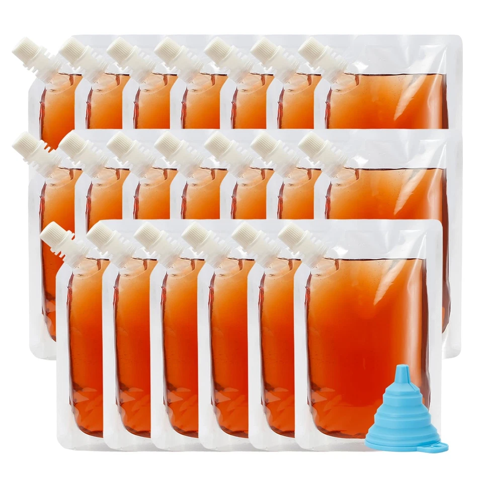 20 frascos reutilizables ocultos para bolsa de crucero con embudo para viajes (8 oz) Foto 1 de 4