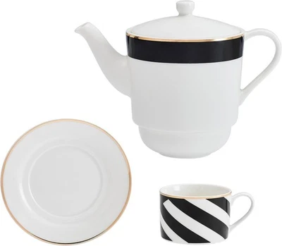 Mikasa Luxe Deco Fine China Tea for One, 500ml, Gift Boxed - Image 1 of 4