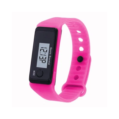 Pedômetro digital LCD corrida passo a pé distância contador de calorias pulseira de relógio - Imagem 1 de 4