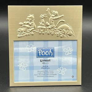 Marco de fotos Disney Winnie the Pooh & Friends Train 4"x6" metal dorado claro - Imagen 1 de 6