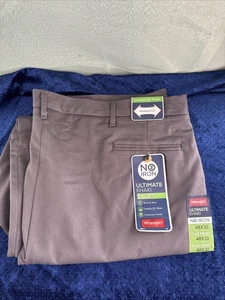Wrangler Ultimate khaki Hose grau 48x30 klassische Passform vorne flach bügelfrei, NEU - Bild 1 von 2