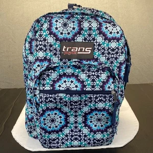 Trans by JanSport Supermax Backpack Kaleidoscope Blue Purple Teal - Picture 1 of 11