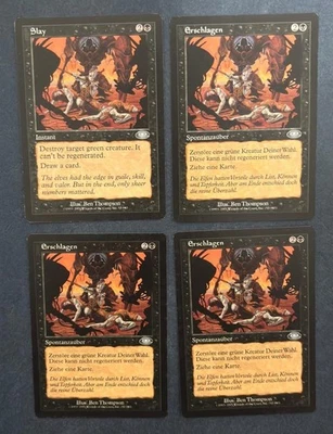 MTG 4X PLANESHIFT SLAY ~ GERMAN + ENGLISH MAGIC THE GATHERING UNCOMMON BLACK - Image 1 of 4