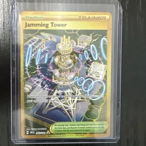 Jamming Tower Oro Carta Pokemon Rivali Destinati Set Iper Rara 243/182 Istantaneo - Foto 1 di 2