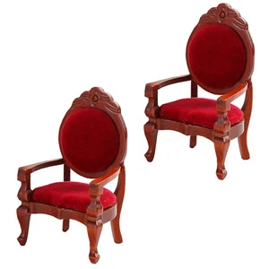 2 PCS Modèle De Mini Chaise Bébé Mobilier Maison Décor Miniature - Imagen 1 de 12