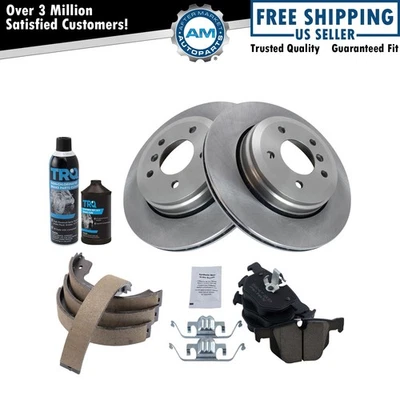 Rear Ceramic Brake Pad & Rotor Kit Fits 2004-2007 BMW 525i 2008-2010 528i 530i - Image 1 of 4