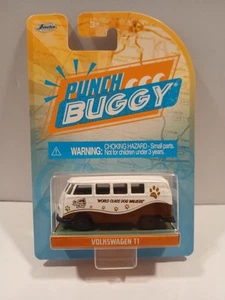 Jada Punch Buggy Brown/white VW VOLKSWAGEN T1 Dog Walkers Bus 1:64 Diecast - Picture 1 of 2
