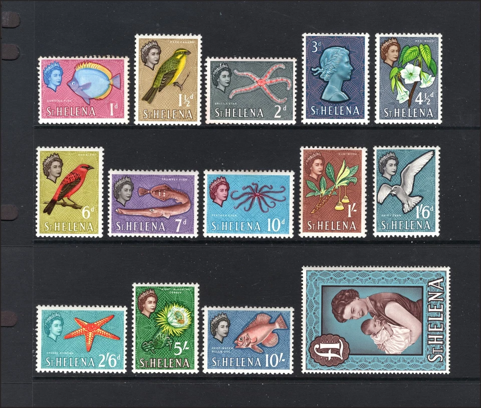 M27963 St Helena 1961 Set X14 vlmm Sg 178/89 Cat 70€ Foto 1 de 1