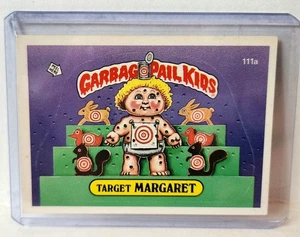 1986 Garbage Pail Kids #111a Target Margaret OS3 Vintage Topps GPK Sticker Card - Picture 1 of 2