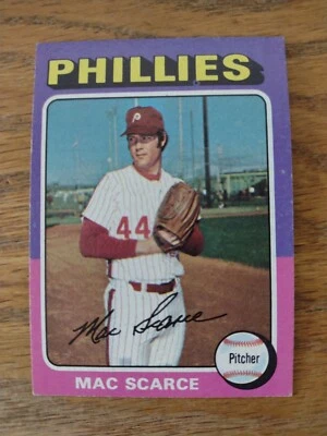 1975 Topps MINI Baseball #527 Mac Scarce NM-MT - Image 1 of 2