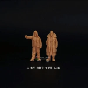 3D printed 1/72 WW II German army "Winter Battlefield Commander" 2 man model - Picture 1 of 1