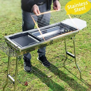 Holzkohlegrill BBQ Campinggrill Klappgrill Picknickgrill Terrasse Tragbar Garten - Bild 1 von 12
