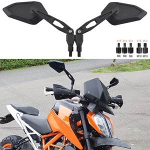 Pair Motorcycle Rearview Folding Wing Mirror For 1290 690 390 125 250 790 890 - Picture 1 of 13