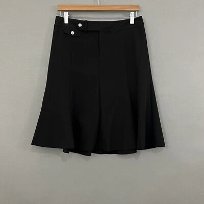 Falda Chaps Mujer Talla 6 Negra Trompeta Dobladillo Hasta la Rodilla Sin Forro Foto 1 de 4