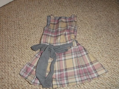 NIÑAS 2 PIEZAS ROSA GRIS FORRADO A CUADROS OTOÑO INVIERNO VESTIDO Y CINTURÓN TALLA 2-3 POR ZA GIRL Foto 1 de 4