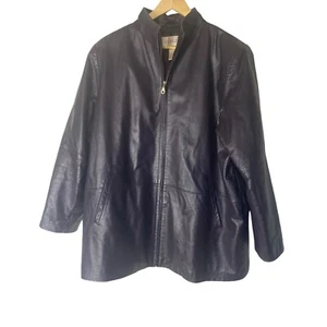 Venezia lila Lederjacke Größe 18W - Bild 1 von 5