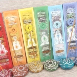 7 Chakras Stick Incense & 7 Holders Set Home Décor Fragrances Gift Meditation - Picture 1 of 11