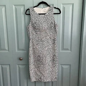 Vestido J.Crew Tejido Texturizado Blanco Tinta Mangas Cambio Mujer 6 Elegante Carrera - Imagen 1 de 11