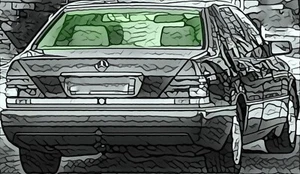AUSVERKAUFT: MERCEDES S-Klasse W140 Limo Bj 1991-98 Heckscheibe grün heizbar ESG - Bild 1 von 5
